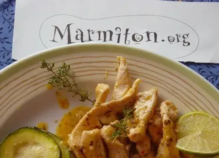 Aiguillettes de poulet au miel