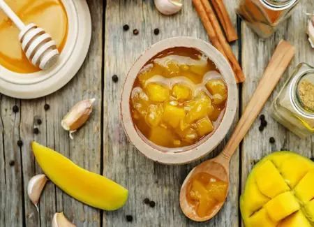 Confiture de mangue/vanille toute simple