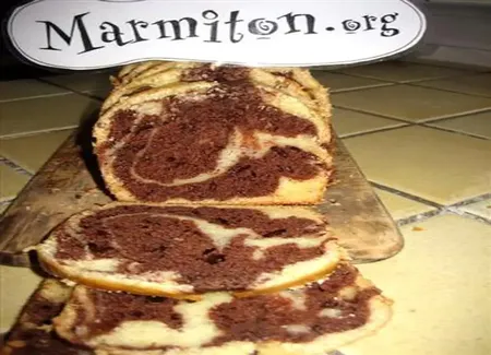 Gâteau marbré citron/chocolat