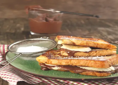 Pain de mie au nutella façon pain perdu