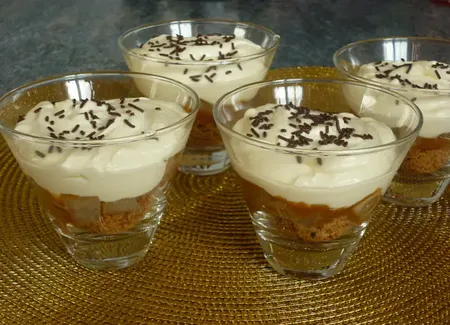 Trifles poires spéculoos caramel au beurre salé et mascarpone