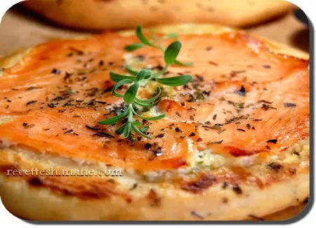 Pizza au saumon fumé