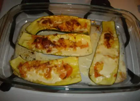 Courgette farcie au saumon fumé