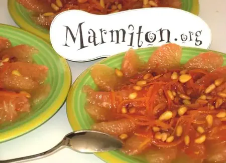 Carpaccio de pamplemousse à l'orange
