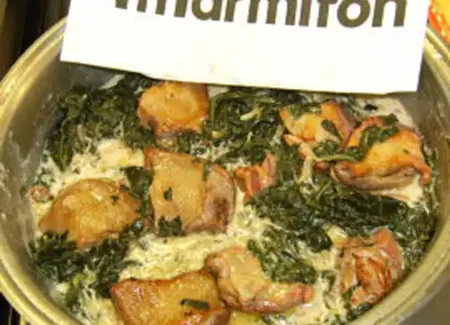 Filets de pigeonneaux au vert de blettes et mascarpone