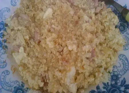 Riz aux oeufs et lardons