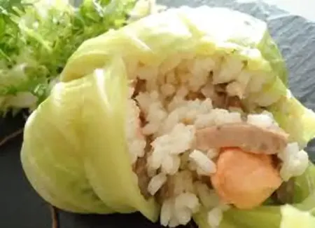 Chou farci au thon