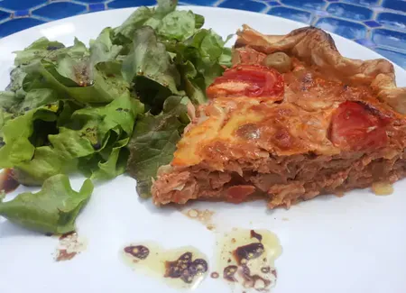 Quiche légère (sans crème) thon-tomate