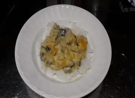 Potiron et aubergine à l'indienne