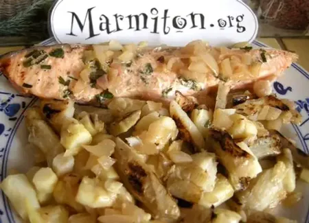 Darnes de saumon au vin blanc