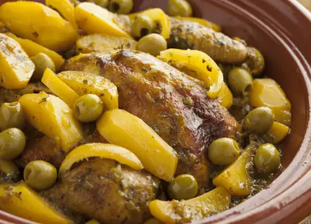 Poulet aux olives et citrons confits (maroc)