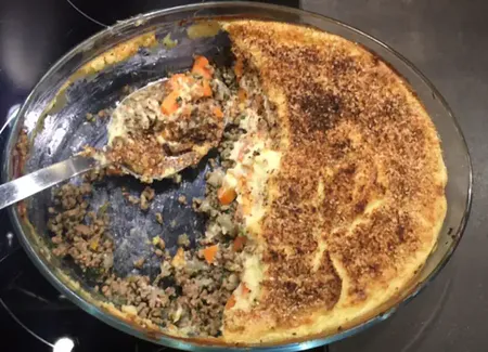 Hachis parmentier aux senteurs d'orient et carottes croquantes