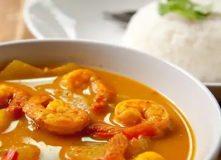 Crevettes au curry (afrique)
