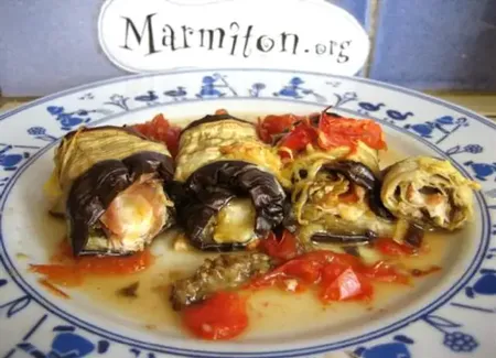 Aubergines roulées au jambon cru