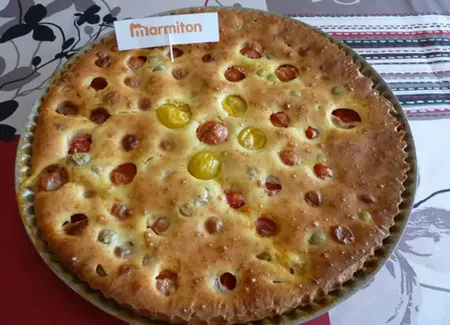 Clafoutis de tomates cerises