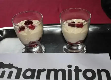 Framboise sous mousse de mascarpone