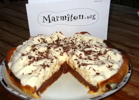 Tarte chocolat - crème mousseuse vanille