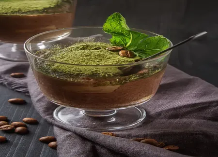 Fondant très chocolat au thé matcha