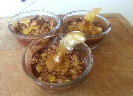 Mini-bouchées pralinées, façon crumble