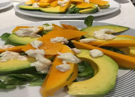Salade melon-mangue-avocat