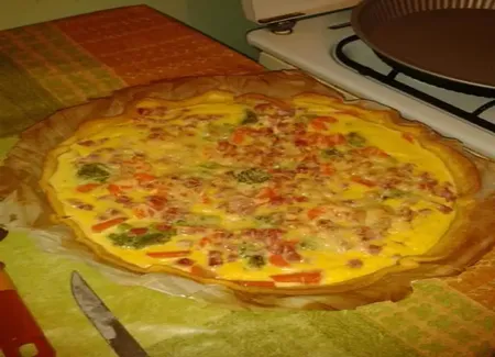 Tarte aux brocolis et carottes