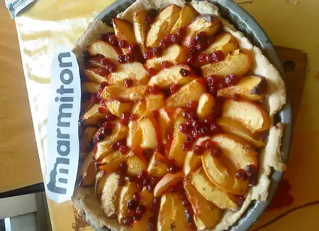 Tarte nectarine groseille