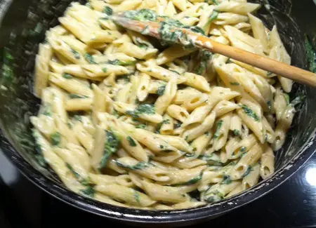 Pennes epinards gorgonzola