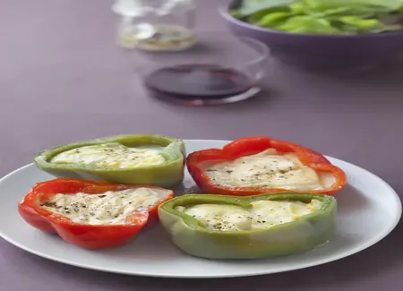 Papillote de poivrons au saint marcellin