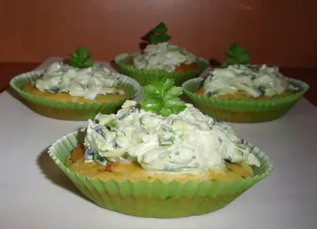 Cupcakes aux courgettes & chèvre frais