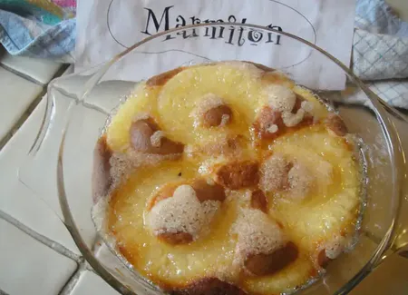Tarte sans pâte à l'ananas