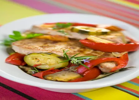Thon à la ratatouille confite