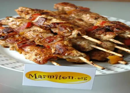 Brochettes de poulet yaourt et garam massala (73e rencontre marmiton)