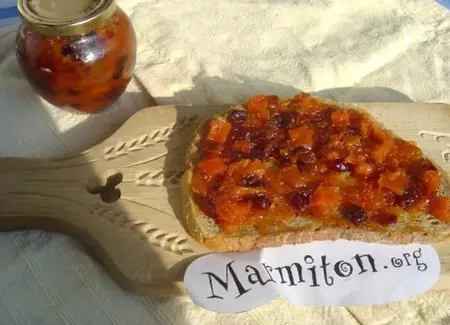 Confiture de potiron aux raisins secs