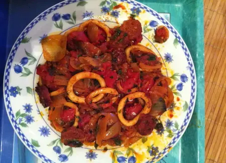 Calamars au chorizo