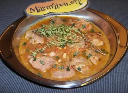 Fricassée de dinde aux tomates de marielle (26ème rencontre)