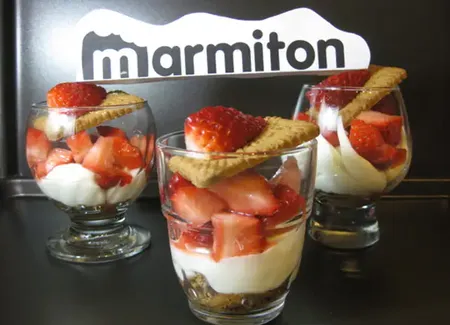 Fraises au mascarpone et aux speculoos en verre
