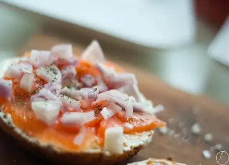 Bagel saumon fumé/roquette