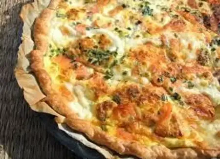 Tarte au saumon fumé et mozzarella