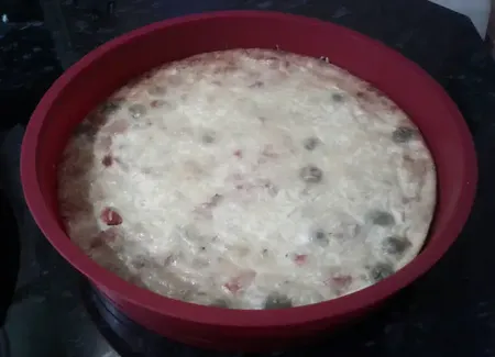 Clafoutis au thon et olives vertes