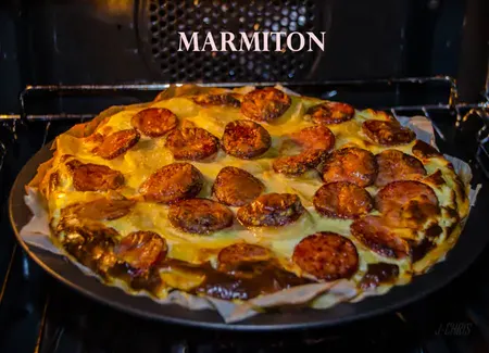 Tarte à la cancoillotte et saucisse de morteau