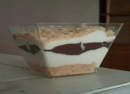 Verrines facon crumble à la creme de marrons