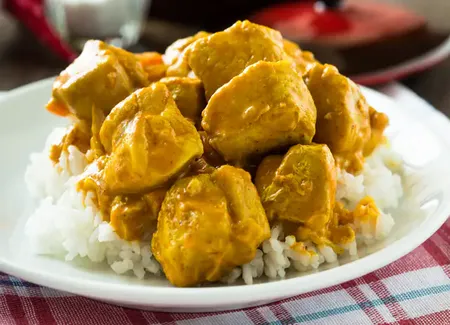 Poulet au curry et au miel