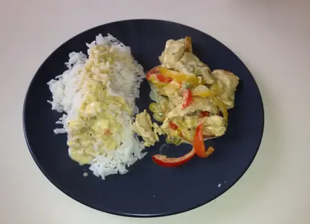 Dinde coco et poivrons