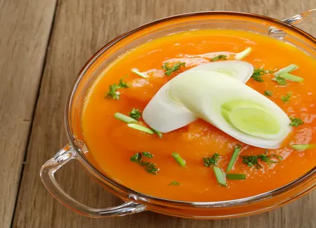 Velouté de potiron aux poireaux