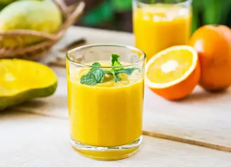 Smoothie orange mangue