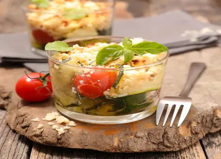 Crumble tomates courgettes