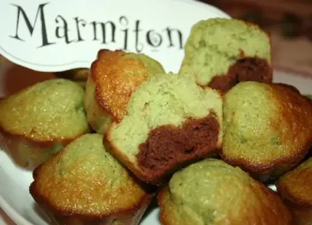 Muffins pistache au coeur praliné