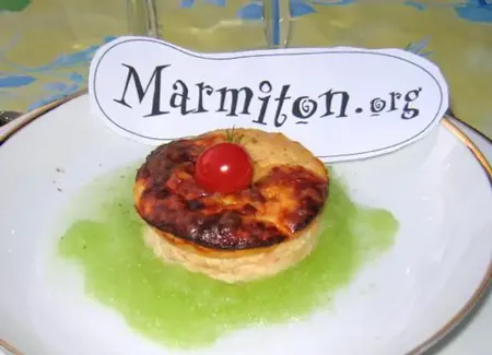 Flan de saumon au coulis de concombre