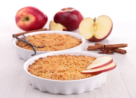 Crumble pomme cannelle gingembre de sandy