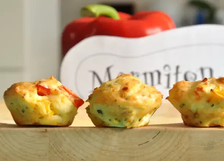 Muffins salés au thon, poivron jaune et épices de nadine